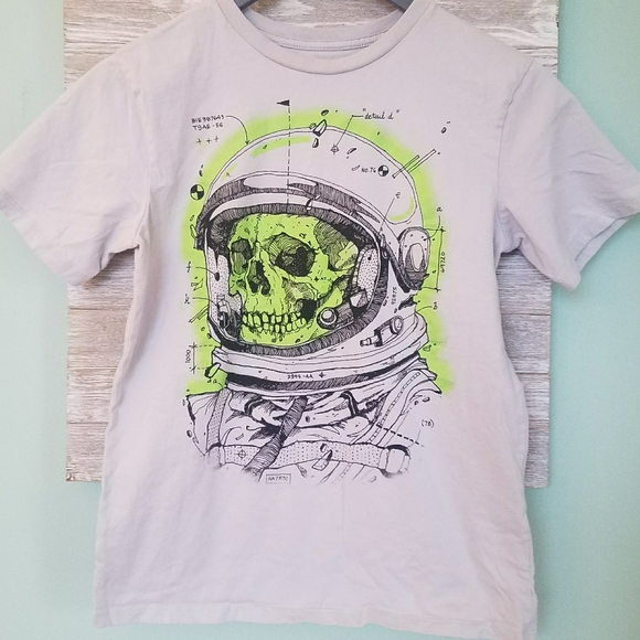 The Children's Place Other - 4/$15 PLACE Boys Light Gray Skeleton Astronaut Tee